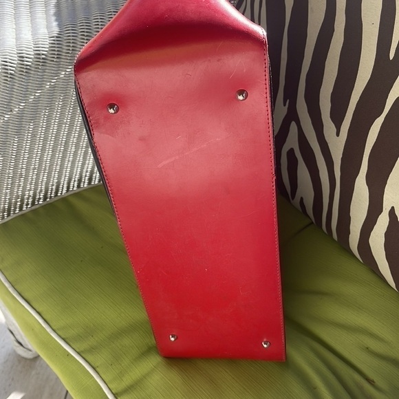 Claudia genuine! 🔥sale🔥leather black and red purse. Made in Italy 🇮🇹 - Picture 4 of 7